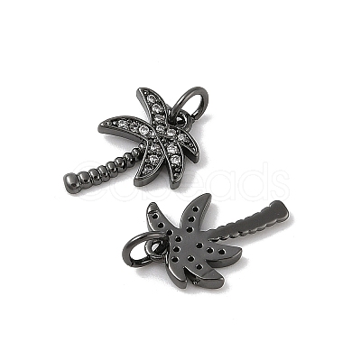 Brass Micro Pave Cubic Zirconia Pendants ZIRC-K070-38B-1