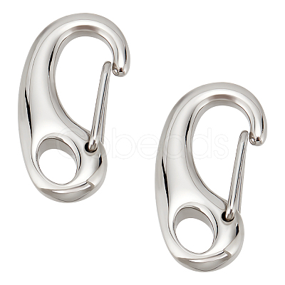 304 Stainless Steel Keychain Clasp Findings STAS-PH0002-24P-1