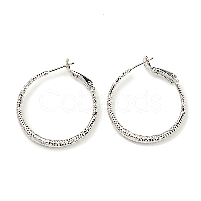 Twisted Big Ring Huggie Hoop Earrings for Girl Women KK-C224-05P-01-1