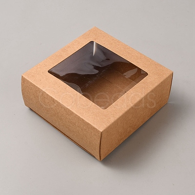 Square Cardboard Paper Gift Box CON-WH0092-68B-01-1