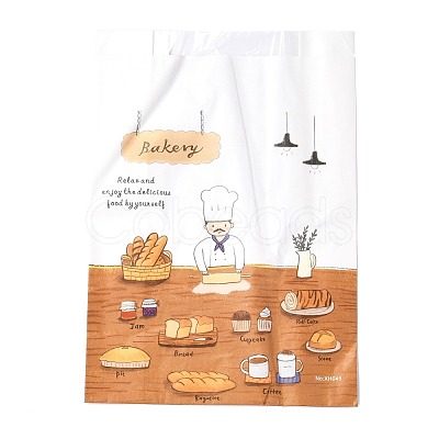 Rectangle with Bread Pattern Paper Baking Bags CARB-K0001-01B-1