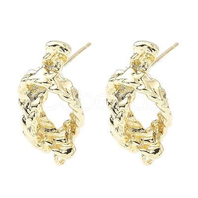 Brass Stud Earring Findings KK-Z106-03G-03-1
