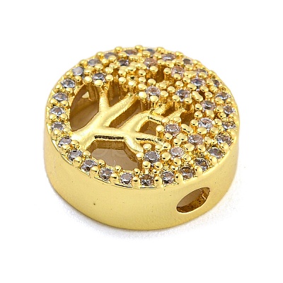 Rack Plating Brass Micro Pave Cubic Zirconia Beads KK-G513-80G-1