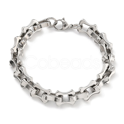 304 Stainless Steel Link Chain Bracelets BJEW-H618-11P-1