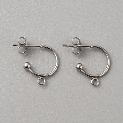 304 Stainless Steel Stud Earring Findings X1-STAS-TAC0017-02B-1