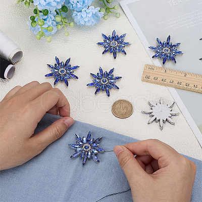 6Pcs Glass Cabochons GLAA-FG0001-32B-1