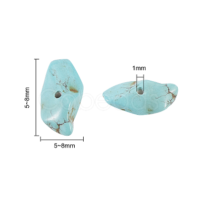 Synthetic Turquoise Chip Bead Strands G-CJ0001-09-1