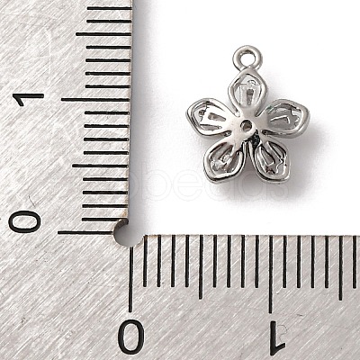 Brass Micro Pave Cubic Zirconia Charms LS-KK-D371-04E-P-1