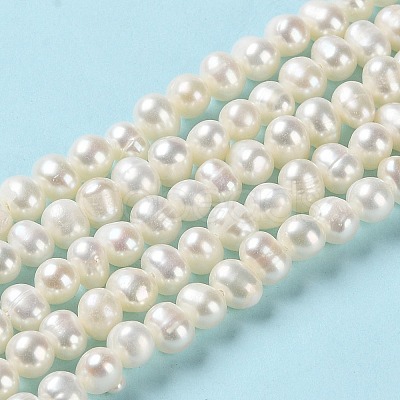 Natural Cultured Freshwater Pearl Beads Strands PEAR-E018-52-1