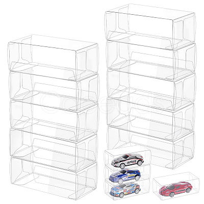 200Pcs Folding Transparent PVC Candy Treat Gift Boxes CON-WA0001-02-1