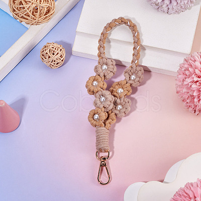 Hand-woven Flower Pendant Decorations KEYC-TAC0009-02KCG-05-1