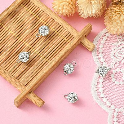 Polymer Clay Rhinestone Connector Charms PALLOY-YW0001-41-1