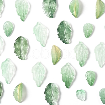 120Pcs 6 Styles Dyed & Heated Glass Pendants GLAA-FS0002-24-1