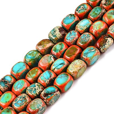 Natural Imperial Jasper Beads Strands G-N342-62G-1