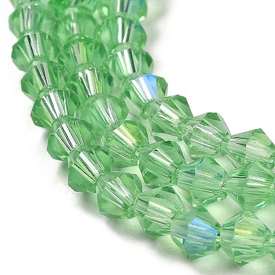 Transparent Electroplate Glass Beads Strands GLAA-F029-2mm-D24-1