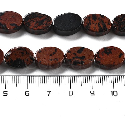 Natural Mahogany Obsidian Beads Strands G-P559-B16-01-1
