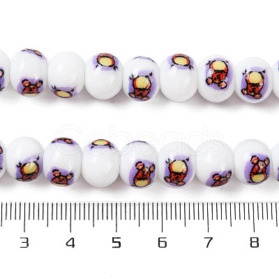 Printing Glass Beads for Necklaces Bracelets Making GLAA-B020-02A-07-1