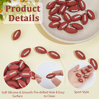 32Pcs Food Grade Eco-Friendly Silicone Beads SIL-SC0003-21-1