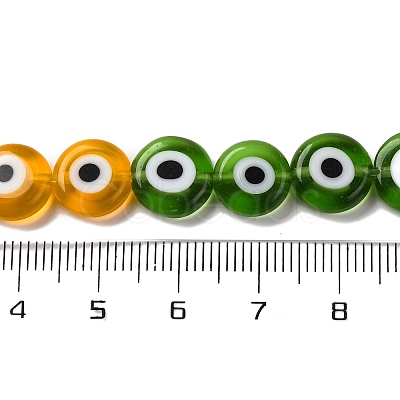 Chakra Theme Handmade Evil Eye Lampwork Beads Strands LAMP-G164-07C-1