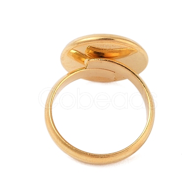 Adjustable 304 Stainless Steel Finger Rings Components X-STAS-L193-G-14mm-1