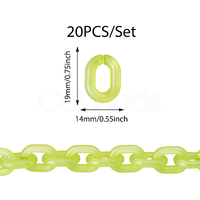 20Pcs Transparent Acrylic Quick Link Connectors OACR-TADJ0001-03G-1
