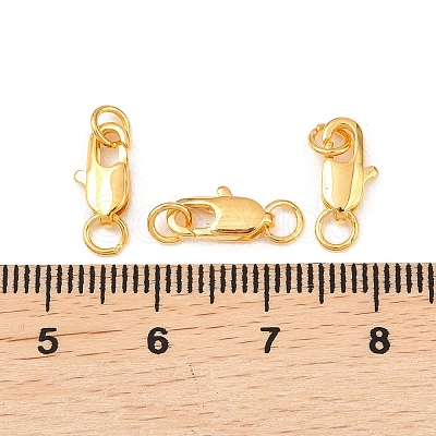 Brass Lobster Claw Clasps X-KK-KK801-G-1
