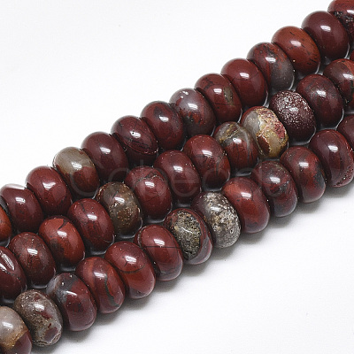 Natural Red Rainbow Jasper Beads Strands G-T122-02I-1
