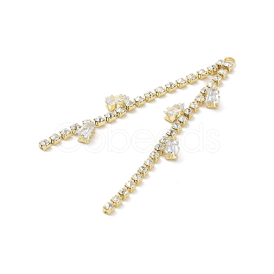 Brass Micro Pave Cubic Zirconia Big Pendants KK-C040-05G-1