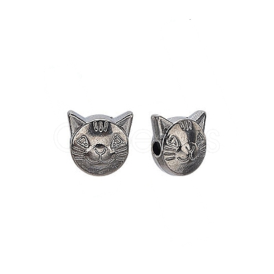 Tibetan Style Alloy Kitten Beads LS-TIBEP-GC178-B-RS-1