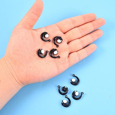 Baking Paint Alloy Pendants X-PALLOY-R136-04A-1