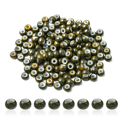 6/0 Opaque Glass Seed Beads SEED-YW0002-13D-1