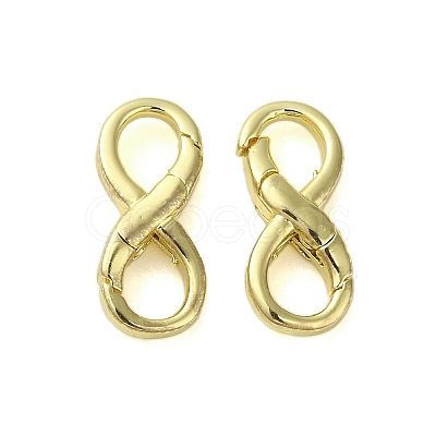 Brass Spring Gate Rings KK-B089-07G-1