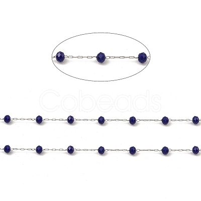 Glass Round Beaded Chains CHS-B003-04D-1