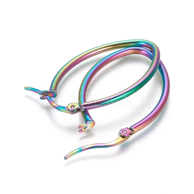 304 Stainless Steel Geometric Hoop Earrings STAS-D171-05D-M-1