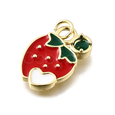 Brass Enamel Pendants KK-Z104-06G-05-1