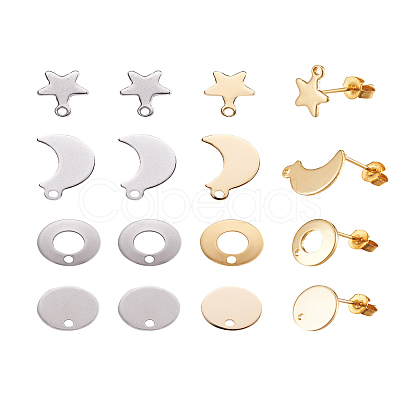 Yilisi 304 Stainless Steel Stud Earring Findings STAS-YS0001-08-1