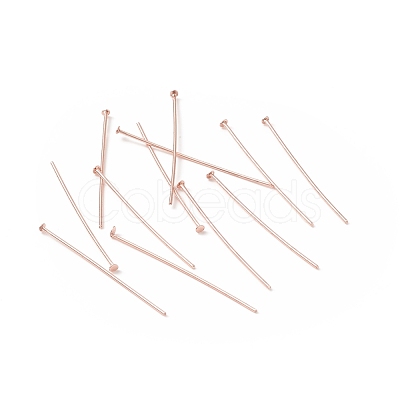 Brass Flat Head Pins KK-WH0058-03C-RG-1
