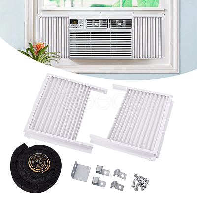 PP Plastic & Iron & Sponge Air Conditioning Side Panels with Frame AJEW-GA0009-60-1