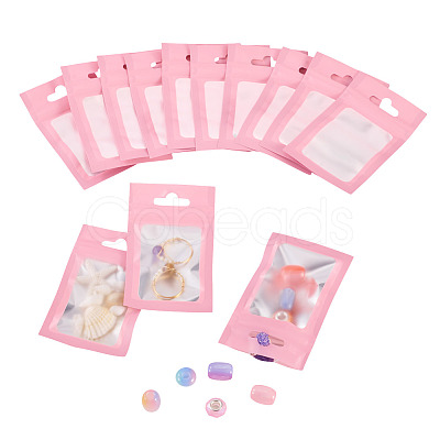 160Pcs Plastic Yin-yang Resealable Bags with Visible Window ABAG-TA0001-94B-1