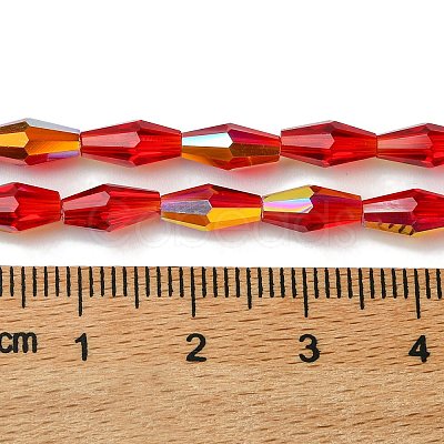 Transparent Electroplate Glass Beads X1-GLAA-K064-05A-AB01-1