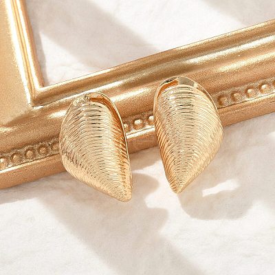 Brass Hoop Earrings for Women EJEW-U041-06G-1
