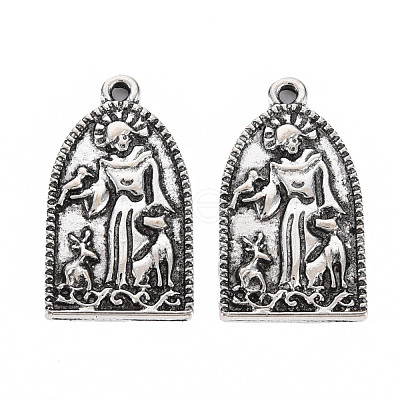 Tibetan Style Alloy Pendants PALLOY-T075-151AS-RS-1