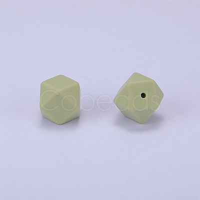 Hexagonal Silicone Focal Beads SI-JX0020A-70-1