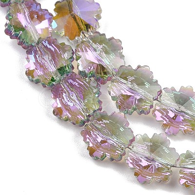 Electroplate Glass Beads Strands EGLA-B011-01A-HR01-1