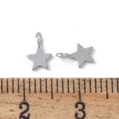 925 Sterling Silver Star Charms LS-STER-M099-04P-1