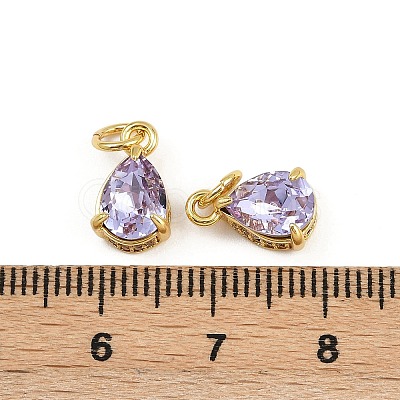 Brass Pave Cubic Zirconia Pendants KK-L240-05G-03-1