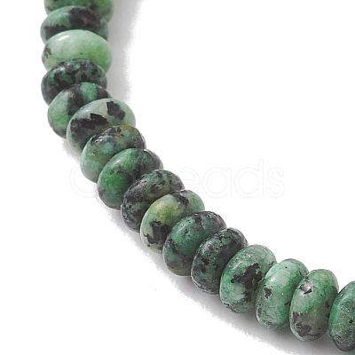 2Pcs Natural African Turquoise(Jasper) Beads Stretch Bracelets BJEW-JB13415-01-1