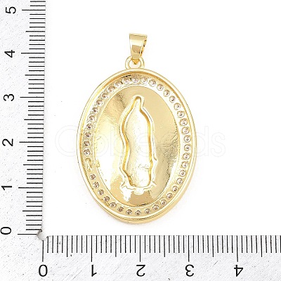 Religion Brass Micro Pave Clear Cubic Zirconia Pendants KK-H268-04A-G-1