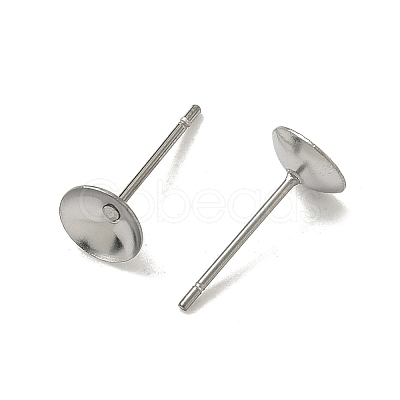 Non-Tarnish 304 Stainless Steel Post Stud Earring Findings LS-X-STAS-R063-50-1