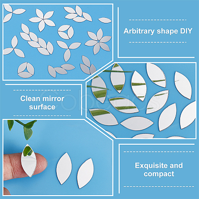 300Pcs Self-Adhesive Acrylic Mosaic Tiles DIY-OC0012-59B-1